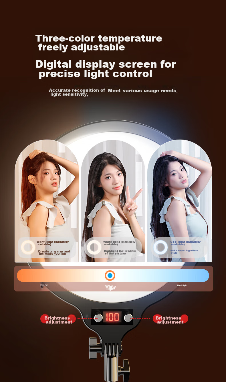 CRENOV [Facial Concealer And Fill Light] Live Streaming Fill Light Complete Set, Photography Face Lighting LED Photo Booth, Professional Soft Light Beauty Video Desktop Full Screen for Streamers' Live Rooms 7