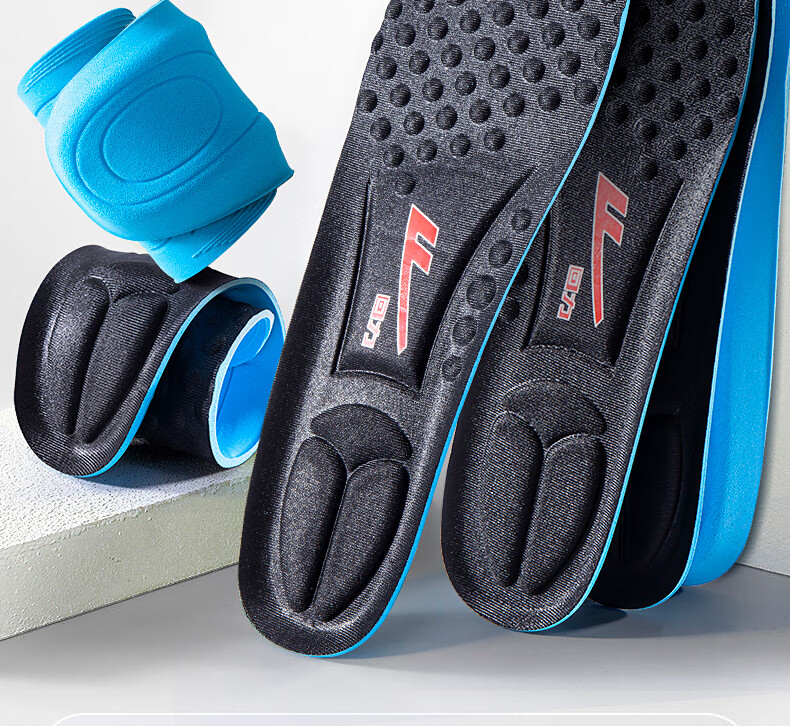 Warrior Sports Insoles for Men, Shock-Absorbing, Soft And Bouncy, Odor-Resistant, Breathable, Sweat-Absorbing, Military Training 5017, Black, Size 45-46 19