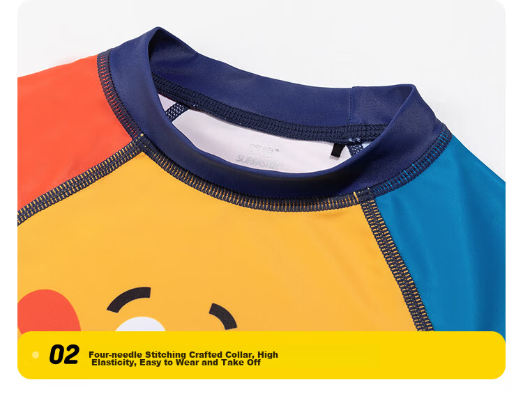 Sulang UPF50+ Sunscreen | 20% Spandex High Elastic Long Sleeve Shorts Boys Children's Swimsuit Dinosaur Walk 110 10