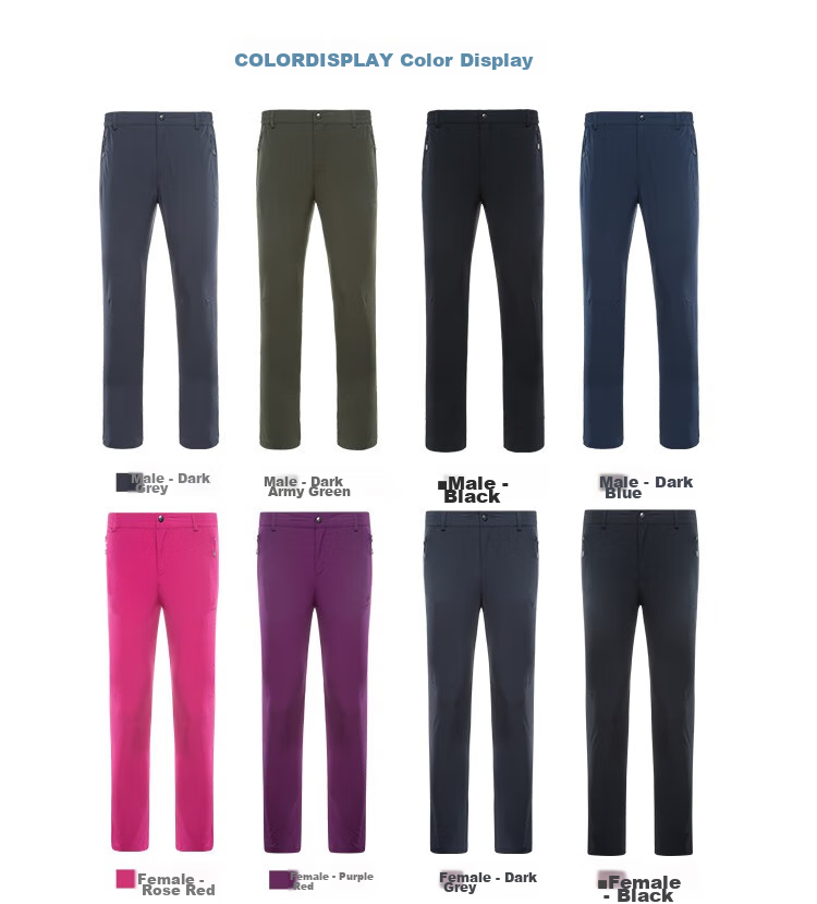 TECTOP Quick-Dry Pants Outdoor Stretch Breathable Fast-Drying Hiking Pants Men's Rock Gray 3XL 14