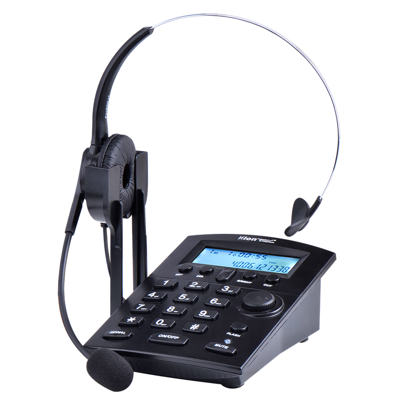 HION DT60 Headset Telephone Set, Call Center Customer Service Headset Telephone Landline (Without Recording Function)