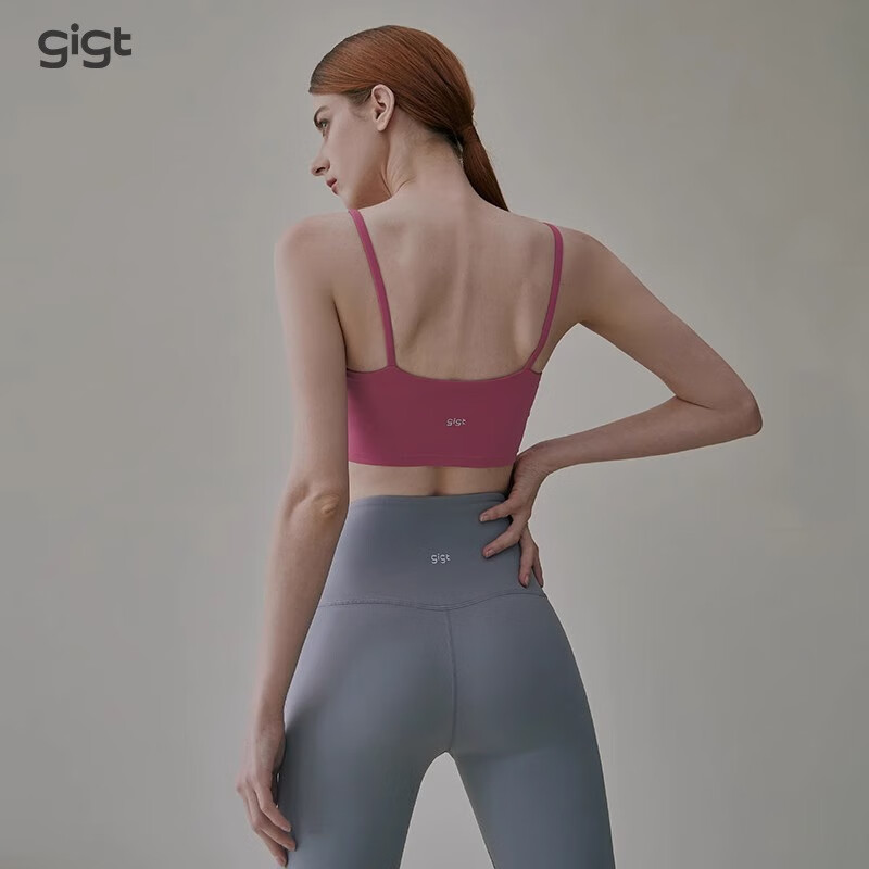 Gigt Sports Bra for Women with Chest Pads, Yoga Bra, Sexy Backless Design, Thin Straps, Fitness Workout Tank Top