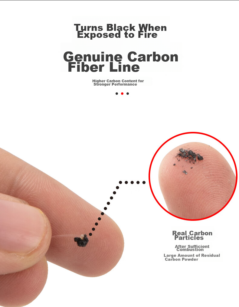 Guowangliya Fishing Line, Carbon Fiber Leader Line, Sub-Line Softening Teflon Line, 100 Meters Main Line, Anti-Bite Wear-Resistant, Size 2.0 7