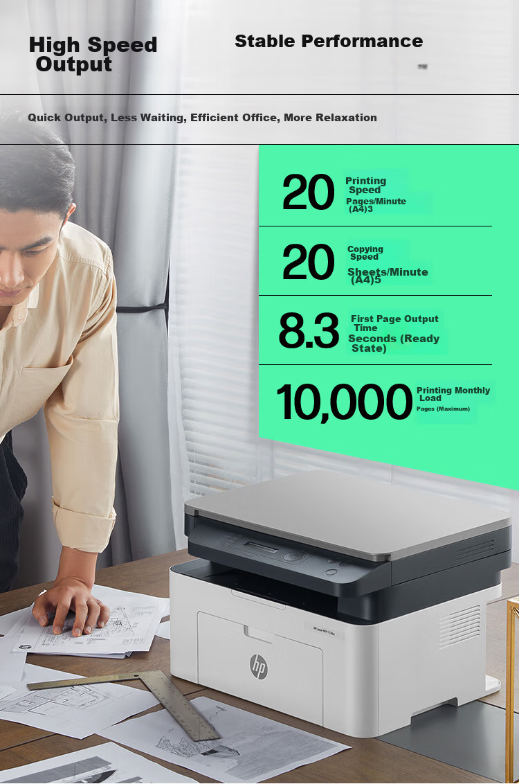 HP 1188a Laser Multifunction Compact Home All-In Printer, Copier, Scanner And Office Machine (Upgraded Version of 136a) 5