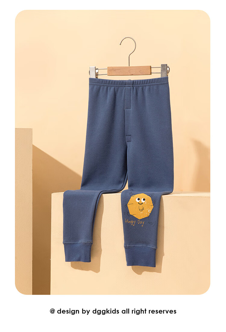 Dingguagua Children's Thermal Pants Boys Autumn Fleece Thickened Inner Wear Fleece Cotton Lined Pants 6A01 170 14