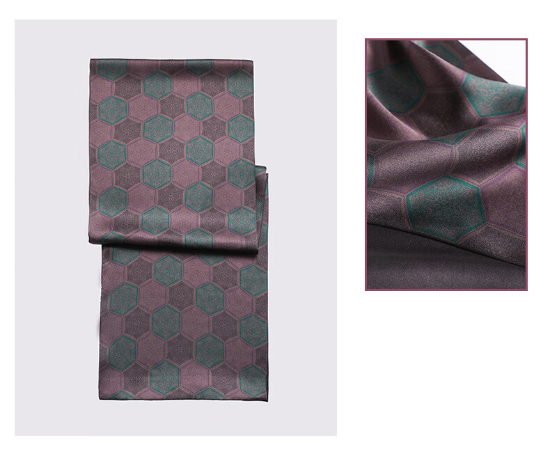 Hangsilu Silk Scarf for Men, Business Satin Double-Sided Colorful Long Scarf, Birthday Gift, Mid-Autumn Festival Gift for Dad Or Teacher 25