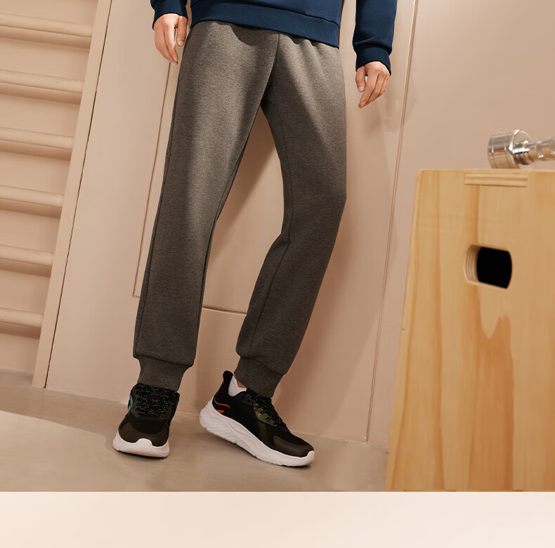 361° Men's Sweatshirt, Spring Long-Sleeve Sportswear, Casual Round Neck Loose Fleece-Lined Top, 652344801D-7 7