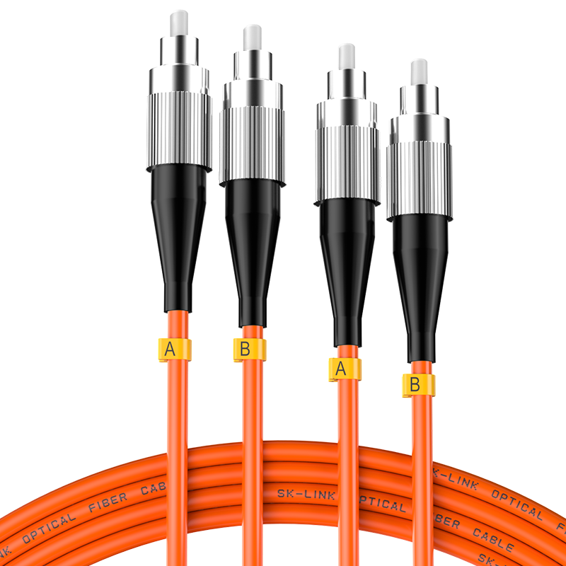 SK-LINK Fiber Patch Cable FC-FC Gigabit Multimode Duplex UPC Fiber Optic Cable Transceiver OM2 50/125um Low Smoke Halogen-Free 2m SK-TX1GMM-2FCFC2M