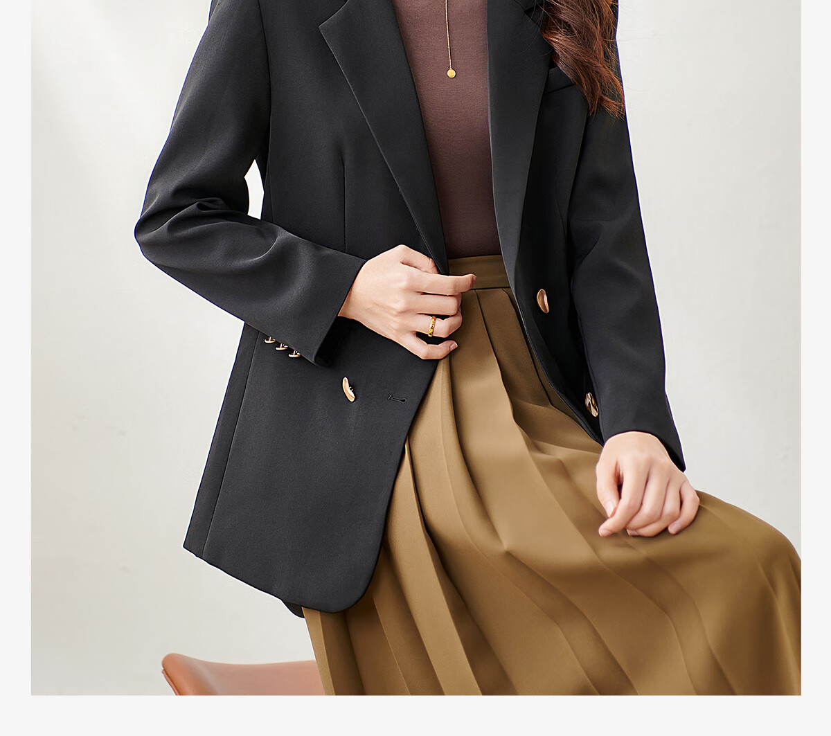 Chushen Spring And Autumn Women's Suit Jacket, Retro High-End Fashion Elegant Commuter Casual Coat Outerwear S143U6009 2