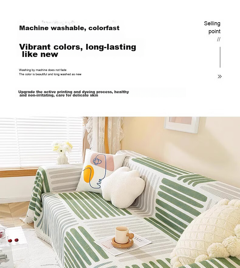 AVIVI Sofa Cover, All-Season Slipcover, Seat Cushion, Non-Slip Cover, Full Wrap Blanket, 180*230, Four Seasons Trai 11