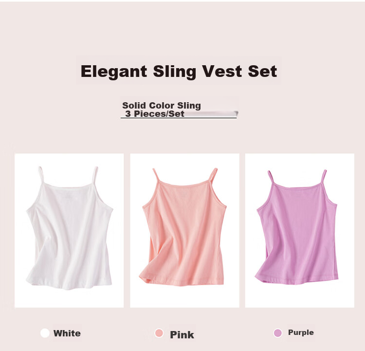 Dingguagua Girls' Camisole, Pure Cotton Baby Children's Underwear, Inner Wear Undershirt, All Cotton, 6419, 120 5