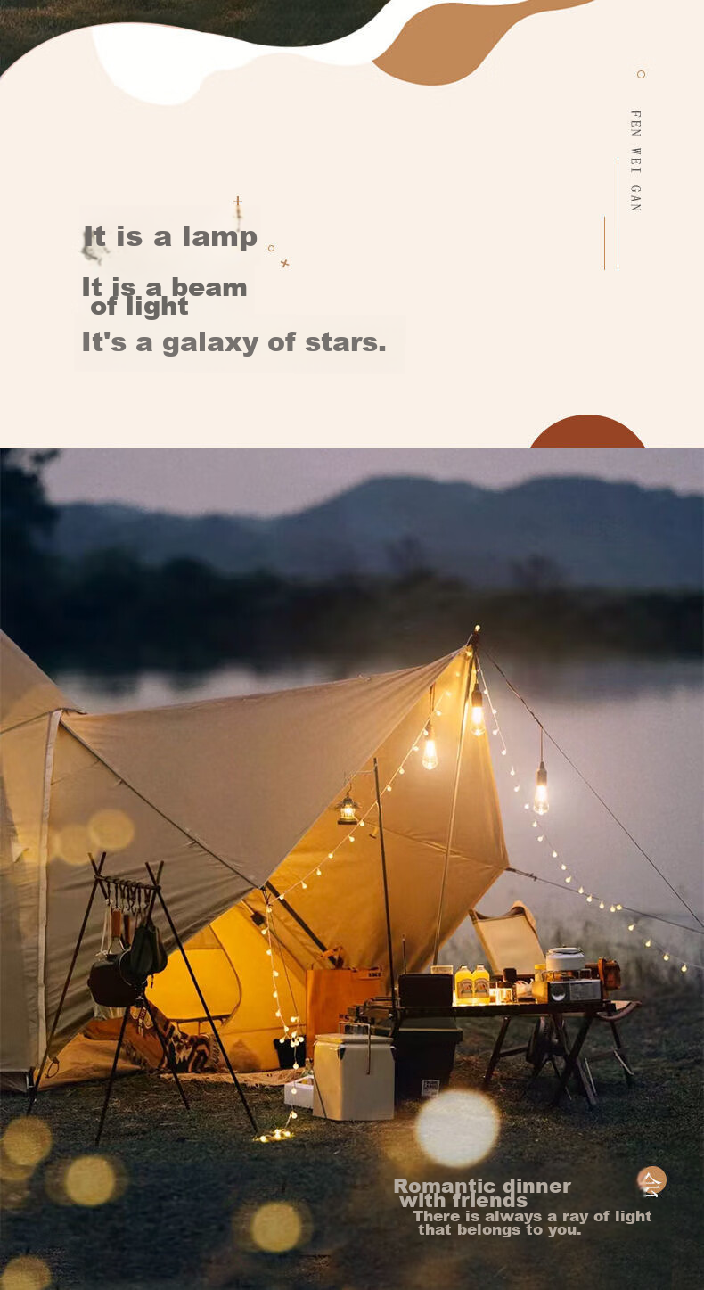 MOTIE LED String Lights for Outdoor Camping, Colorful Flashing Lights for Canopy Tent Decoration, 10 Meters Long with 80 Lights, USB And Battery Powered Options Available 5