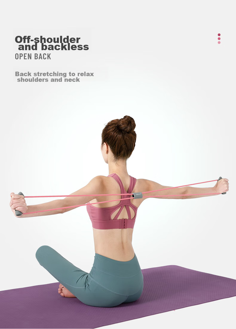 Li-Ning 8-Shaped Resistance Band Pilates Band Stretch Band Figure-Eight Elastic Band Arm Circles Back Opener Shoulder Fitness Equipment for Wome 11