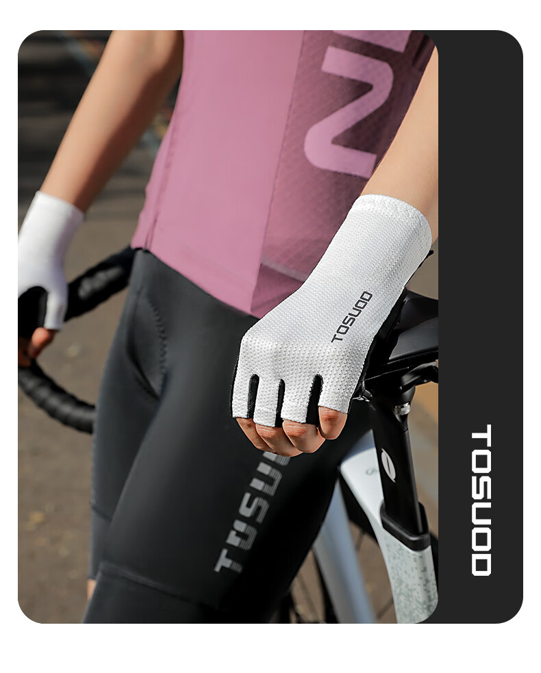 Tasiduizhang Half-Finger Cycling Gloves for Women And Men, Road Bike Summer Mountain Bike Shock-Absorbing Breathable Bicycle Equipment Black 2XL 3