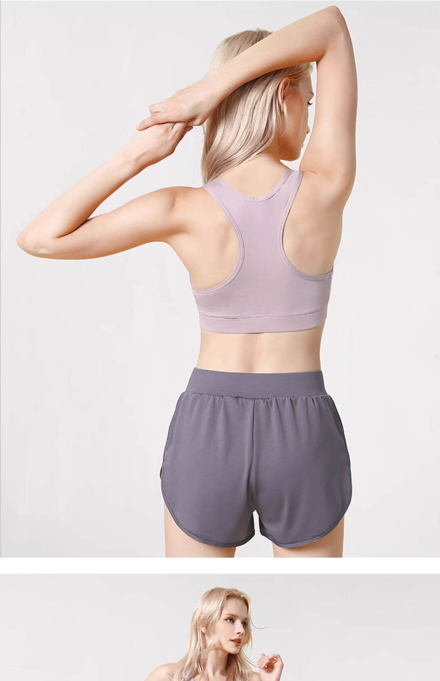CAMEL Yoga Outfit for Women, Long-Sleeve Autumn And Winter Sportswear, Morning Running Clothes YK22255493, Sky Blue/navy Blue 15