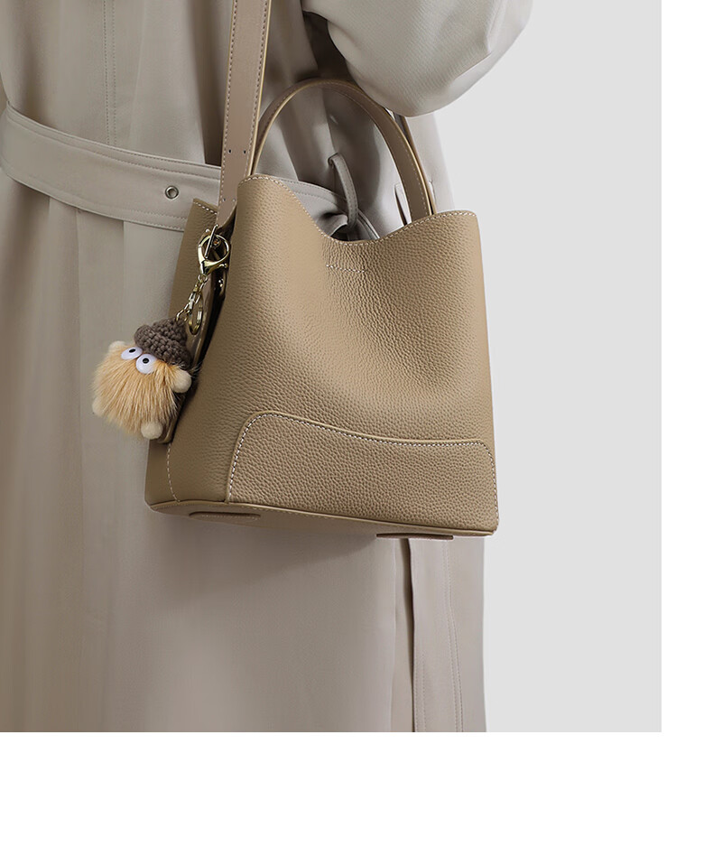Aiqinghai Top-Grain Leather Handbag, Women's Shoulder Crossbody Bag, Large Capacity Tote Bag, Practical Birthday And Mother's Day Gift for Mom 5