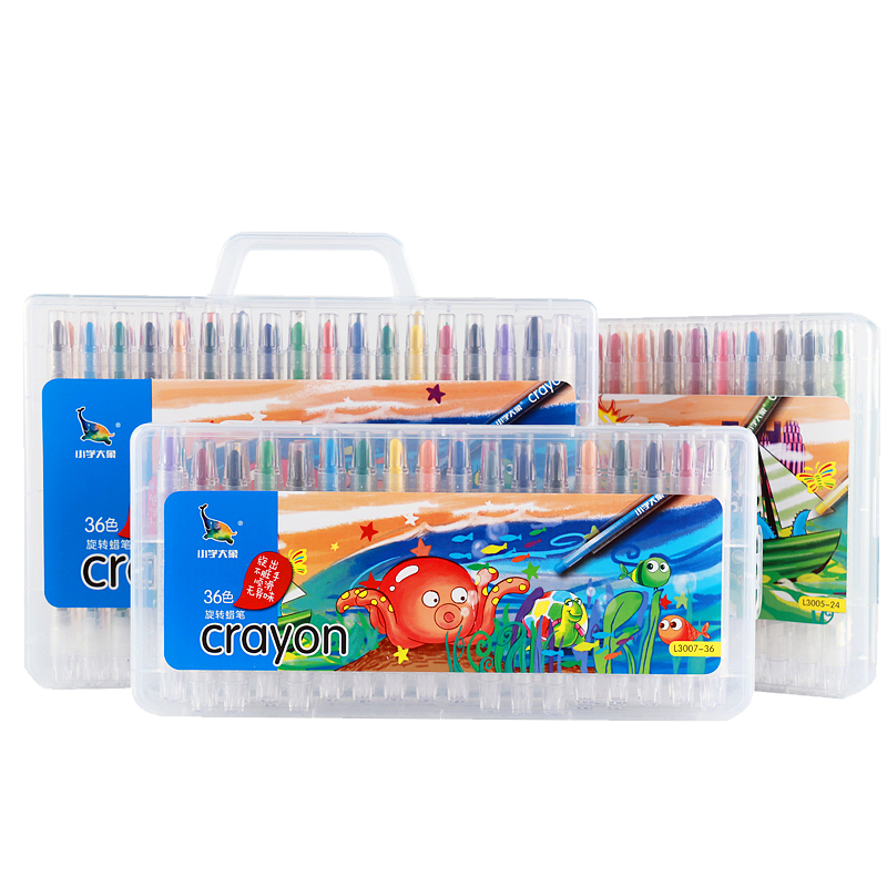 Lepusheng Children's Rotating Crayons, Non-Staining, Washable, Colorful, Non-Sticky Drawing Sticks, Coloring Pens L300518, Art Education Tools