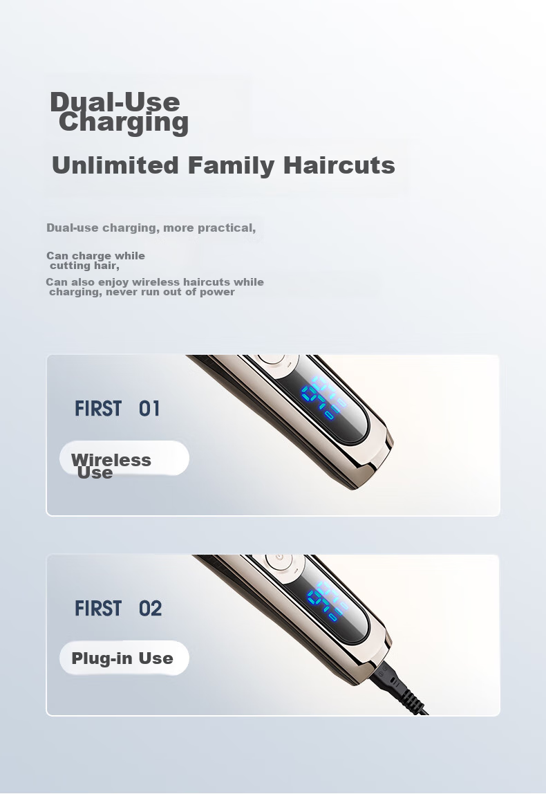 AUX Hair Clipper, Professional Electric Trimmer for Adults And Children, Baby Hair Cutting Electric Shaver, Haircutting Tool with Washable Blade Head, Suitable for Home Use 13