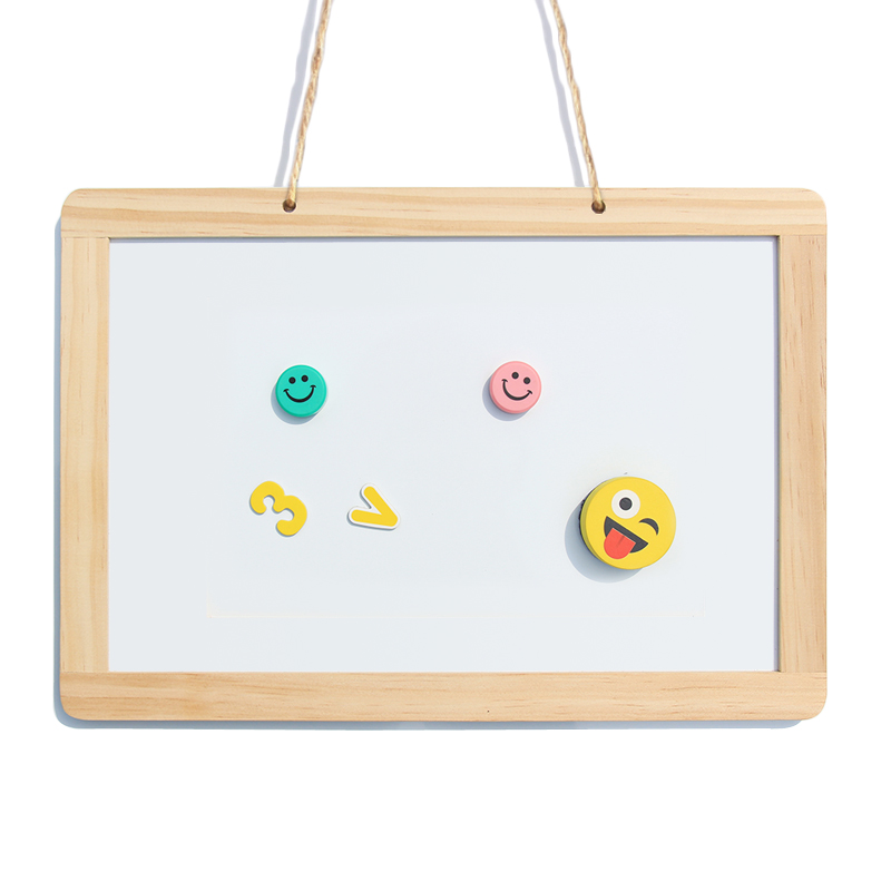AUCS Whiteboard Writing Board Chalk Blackboard for Home Use 30*45cm, Children's Wall-Mounted Magnetic Office Meeting Doodle Board Double-Sided Black And White Board Advertising Board J3045TL