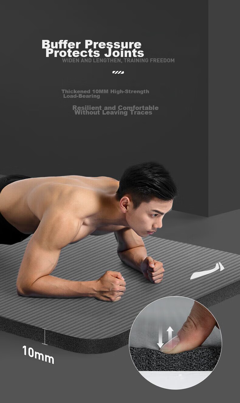 Li-Ning Yoga Mat, Thickened Wide Fitness Mat for Men And Women, Jump Rope Exercise Mat with Sound Insulation, Shock Absorption, Non-Slip Professional Sports Dance Mat 3