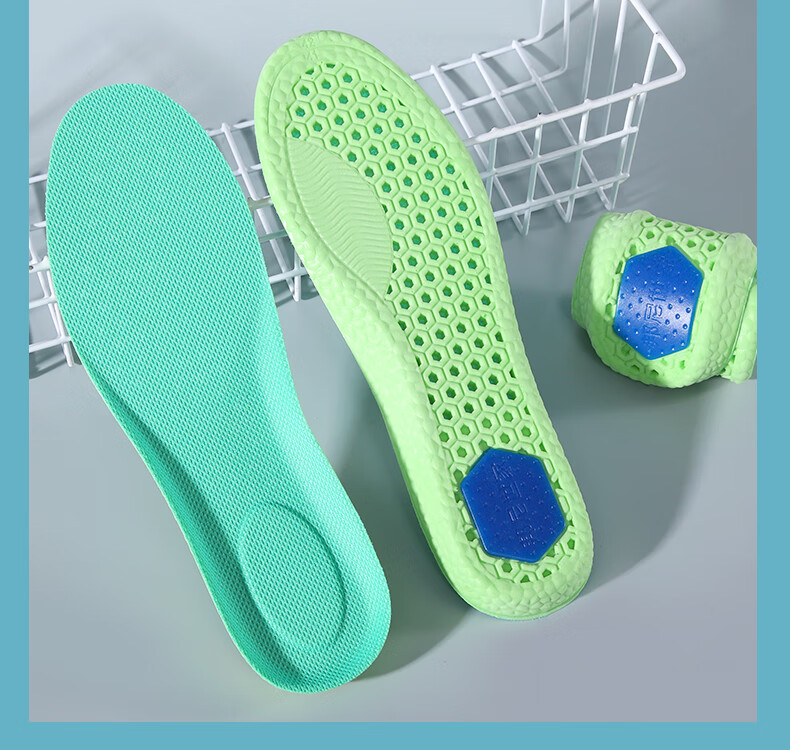 3AnGnI Odor-Resistant Insoles for Men And Women, Sports Military Training Long-Standing Biological Antibacterial Shock-Absorbing Breathable Soft Elastic 2 Pairs Pack, Size 45-46 13