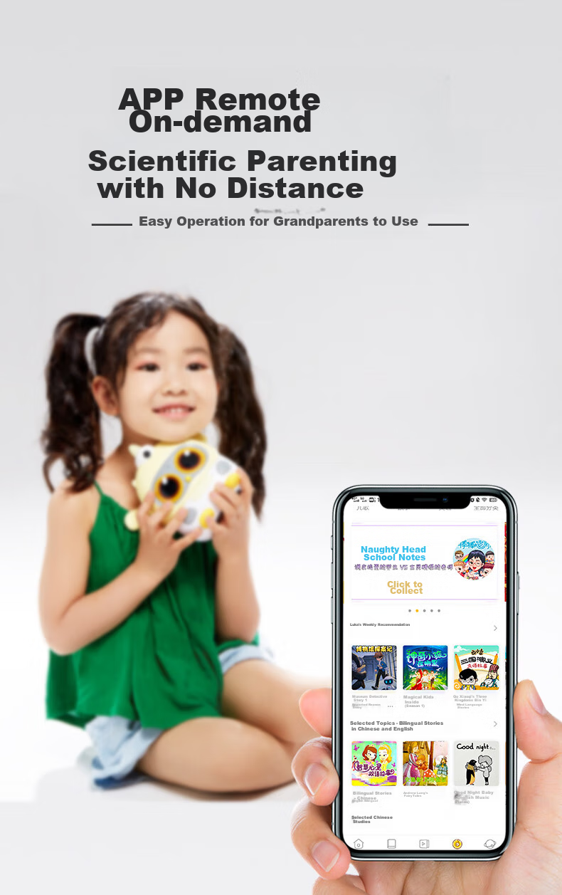 Ling Luka Mini Reading Machine, Early Education Storyteller, AI Companion Robot, Intelligent Interactive Encyclopedia, Question And Answer, Children's Songs, Chinese Classics, Preschool Enlightenment, Ages 0-3 Birthday Gift 10