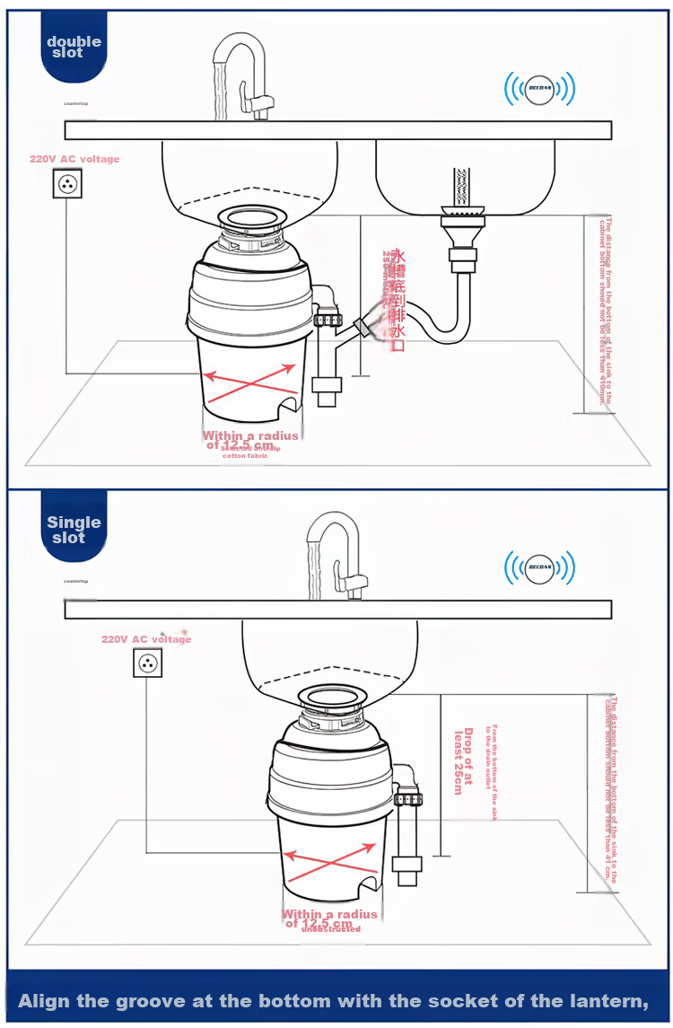 BE CBAS (BECBAS) Intelligent Garbage Disposal Processor, Automatic Reverse Wireless Switch E60Plus 27