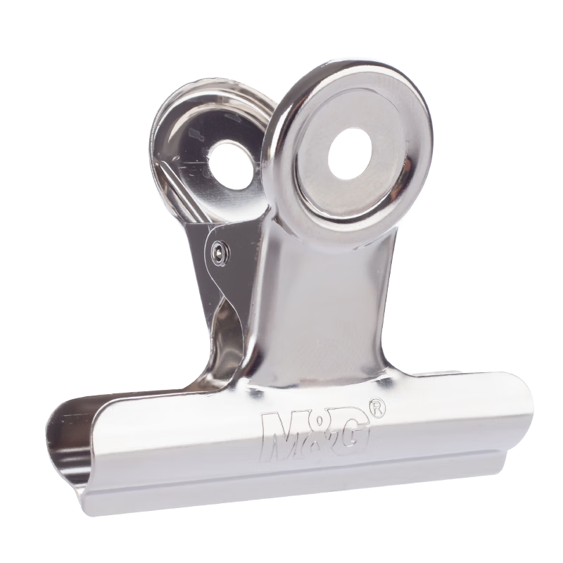 M&G Stationery, Popular Product, 6 Pieces/set, 64mm, Silver Round Binder Clips, Office Document Organizer, Financial Bill Clips, Office Supplies, ABS92644