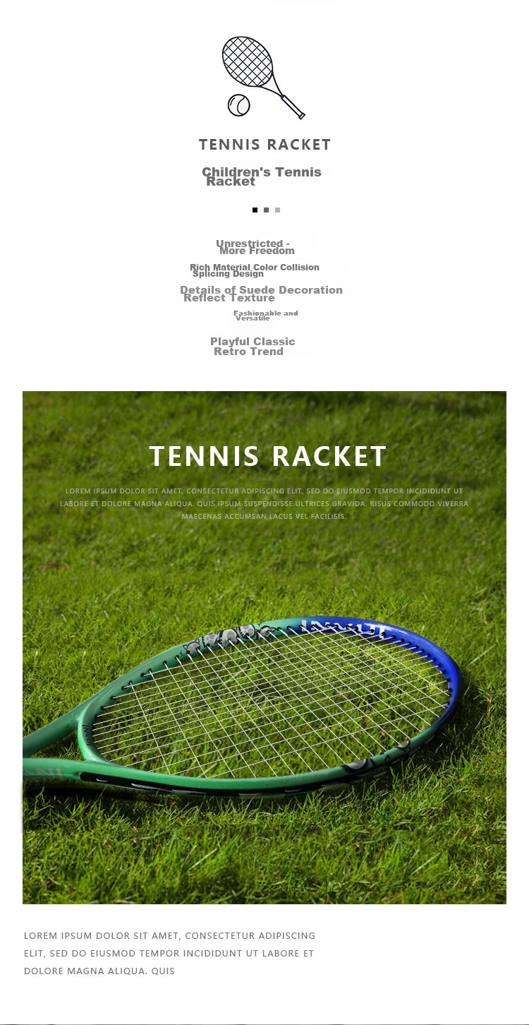 INVUI Children's Tennis Racket for Beginners, 23 Inches, Entry-Level Training Racket with Tennis Training Aid And String 1