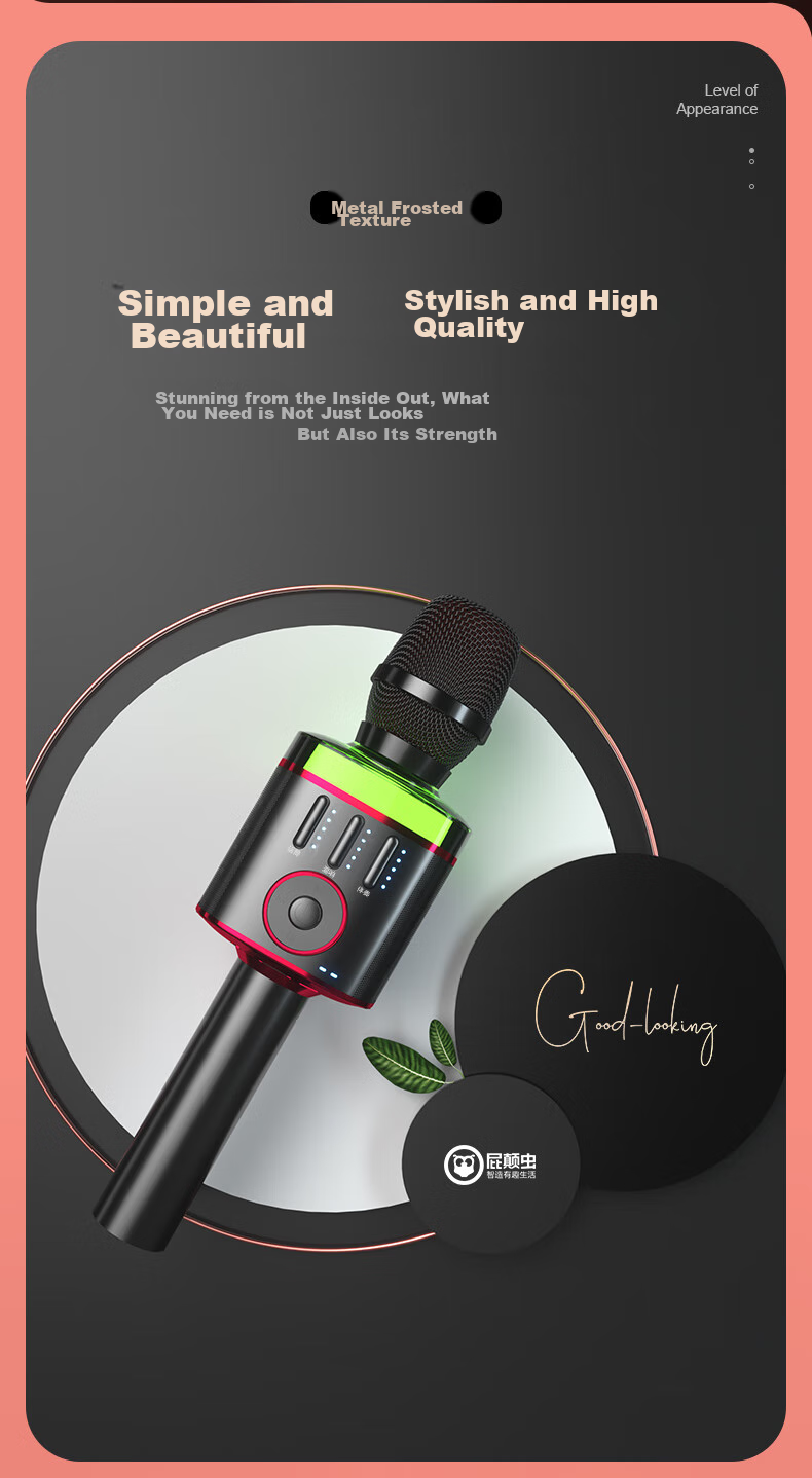 Hifier Wireless Bluetooth Microphone Speaker All-In Mobile Ai Voice Tuning Home KTV Indoor Outdoor Karaoke Live Streaming Host Portable Microphone Long Battery Life Live Streaming Device X9 3
