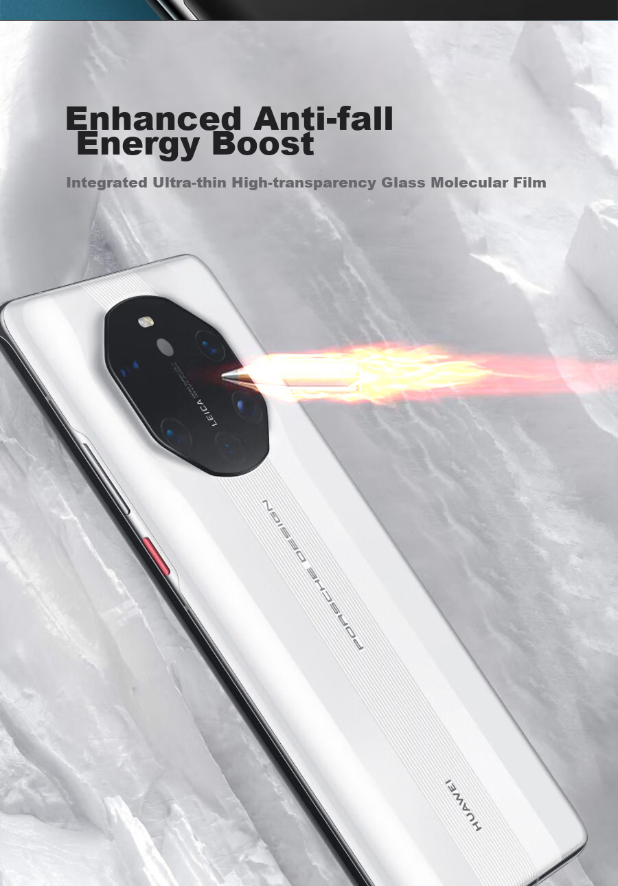 ESCASE Huawei Mate40 RS Porsche Design Phone Camera Lens Film Full Coverage Tempered Glass Rear Camera Protective Film, Flexible Curved Edge Real Glass Anti-Scratch Hardened Glass Film, High Definitio 6