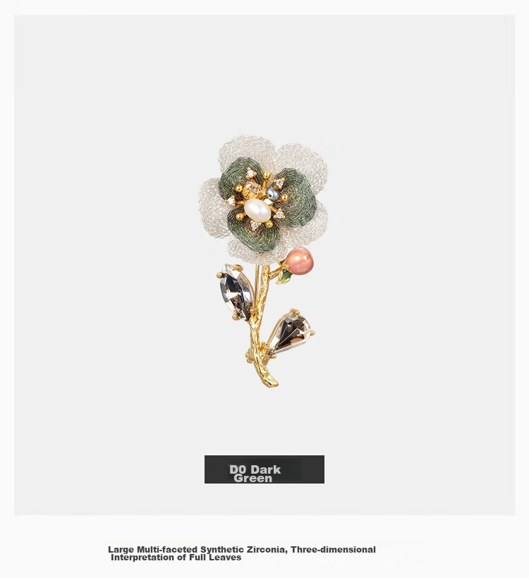 She's Camellia Brooch, Women's Shirt Corsage, Exquisite Pin, Birthday Gift for Girlfriend 9
