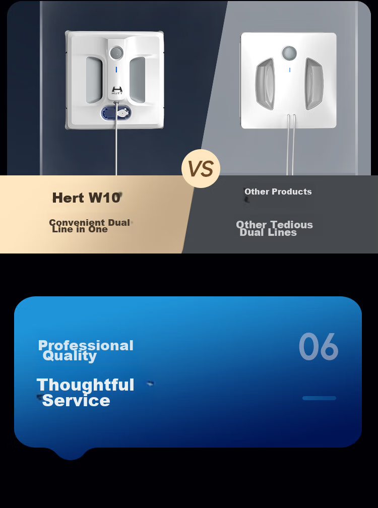 Hete Window Cleaning Robot W10 [2.0 Fully Upgraded Water Wash] Fully Automatic Variable Frequency Glass Cleaner for High-Rise Exterior Windows, Home Use Glass Cleaning Tool, Window Cleaning Device for Large Apartments with Edge Cleaning Functio 26
