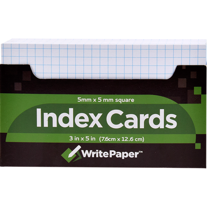 KAISA Index Cards, 5mm White Grid, 210 Sheets, Sticky Notes, Record Cards, English Vocabulary Cards
