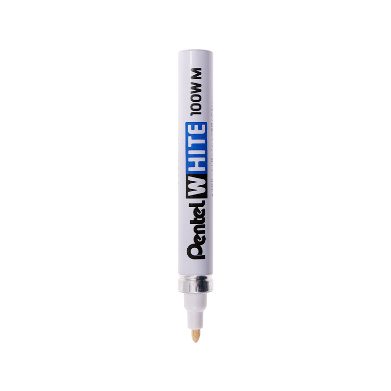 Pentel Paint Marker 3.9mm Thick Round Tip, Car Paint Touch-Up And Scratch Repair, Oil-Based Marker, X100W-M White