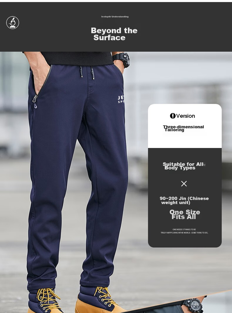 JEEP SPIRIT Men's Sports Pants, Spring And Autumn Casual Trousers, Loose-Fitting Tactical Long Pants, Outdoor Long Pants for Men, Gray, 2XL 4