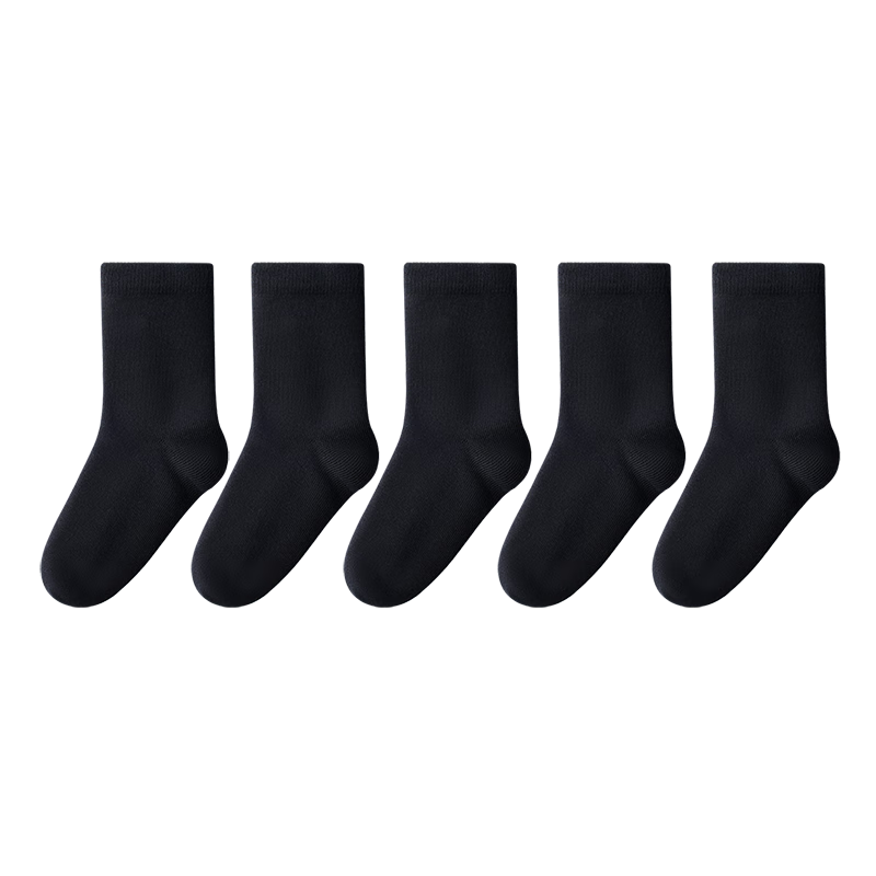 Beibi Children's Socks, Spring And Autumn Mid-Calf Socks, Pure Cotton, Odor-Resistant, All-Season Thickened, for Boys And Girls, All-Cotton Socks, for Ages 1-2