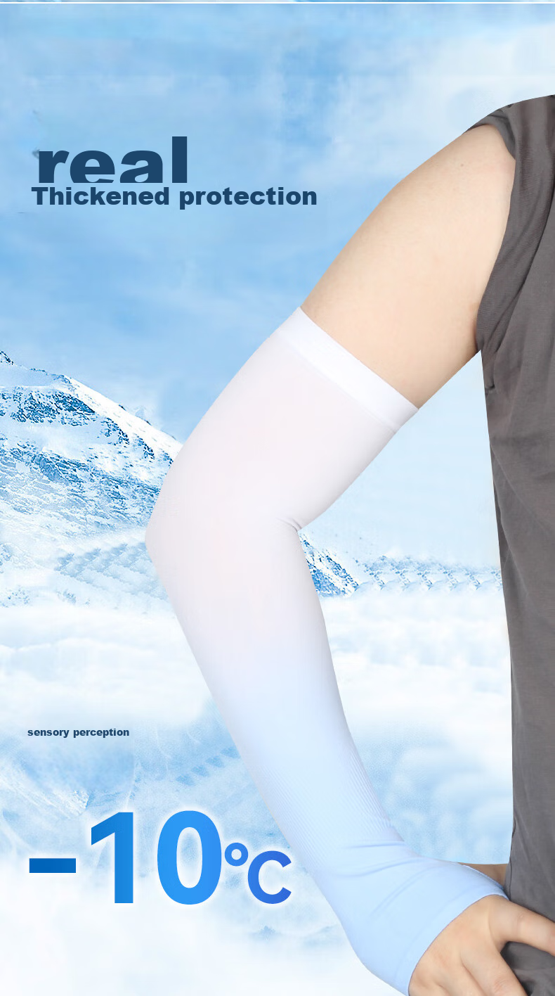 NAILEKESI N Sun Protection Ice Sleeves for Women, Gradient Color Ice Silk Arm Sleeves, UV Protection for Men, Driving And Cycling Sun Protection Arm Guards, Pink, 1 Pair 5