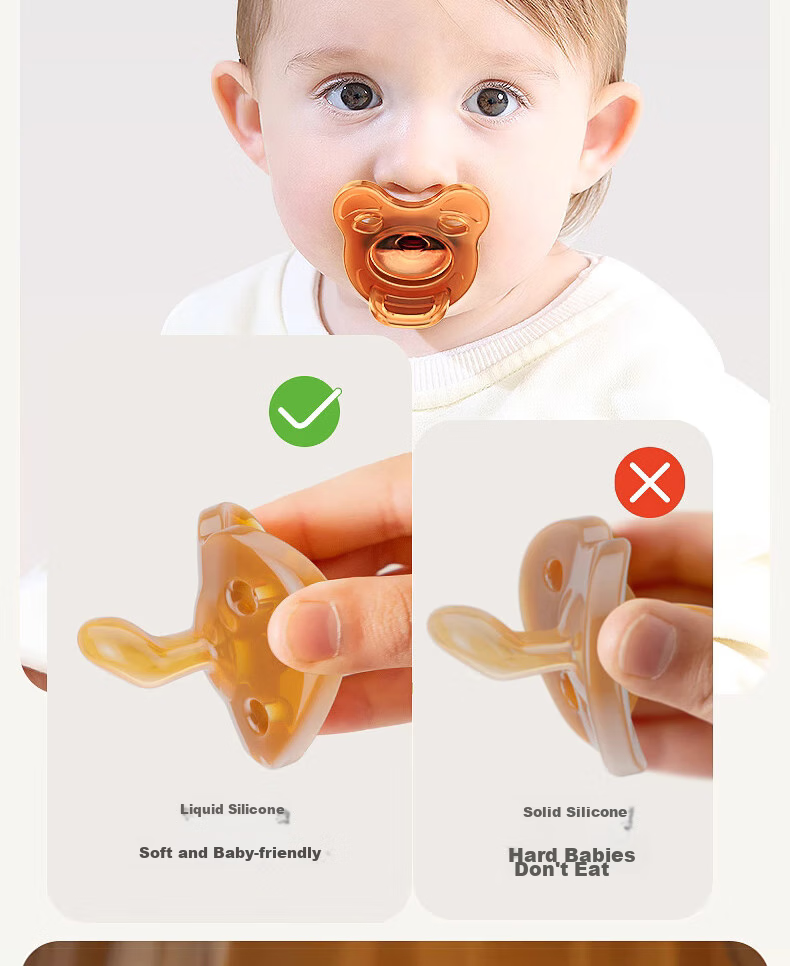 COOKSS Pacifier for Newborns, Ultra-Soft All-Silicone, 0-3 Months, Anti-Colic Sleep Aid, Two-Pack 3