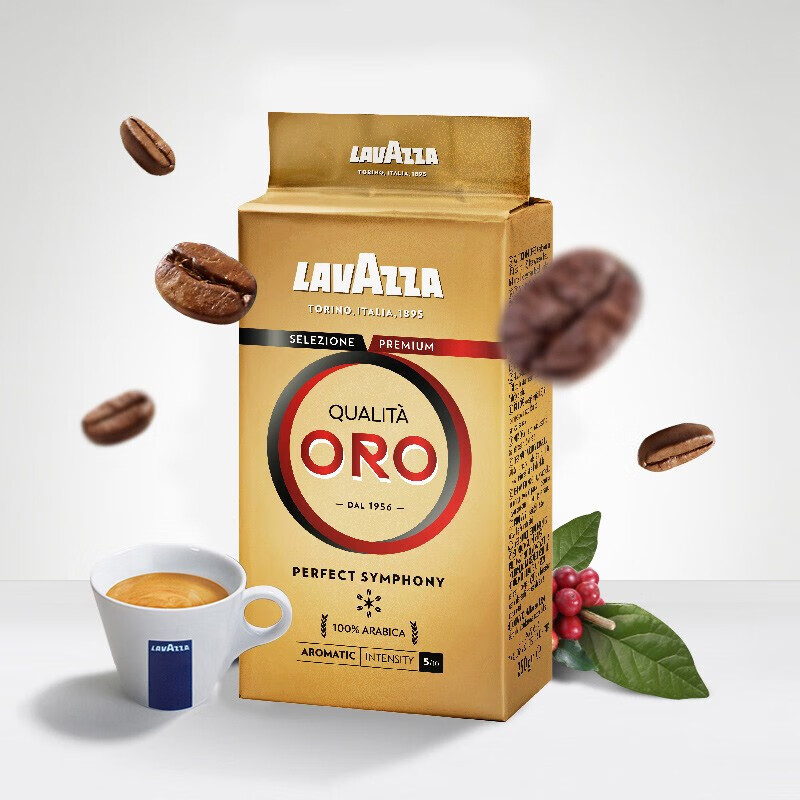 拉瓦萨（LAVAZZA）意大利原装进口咖啡粉黑咖啡低脂 拉瓦萨欧罗咖啡粉250g