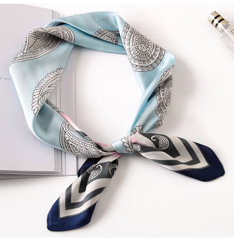 GLO-STORY Silk Scarf for Women, Fashionable Elegant Small Square Scarf Versatile Elegant Decorative Neck Scarf WSJ814049 Red 13