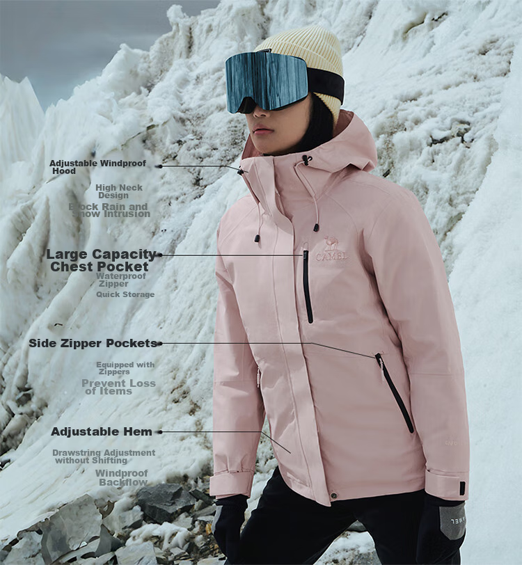 CAMEL Outdoor down Inner Liner Jacket, Cold-Resistant, Warm, Triple Protection, for Tibet Travel And Mountaineering, NR99 Hard Shell Jacket [Yushen] 5