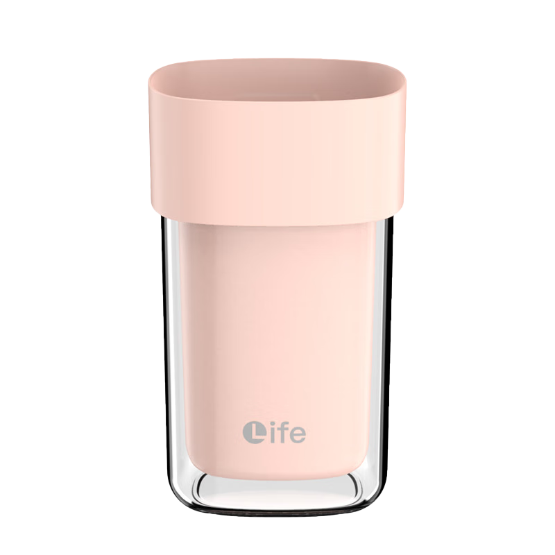 Briars Toothbrush Cup Travel Portable Home Use Toothbrush Cup Mouthwash Cup Set with Detachable 2 Cups, Cherry Blossom Pink