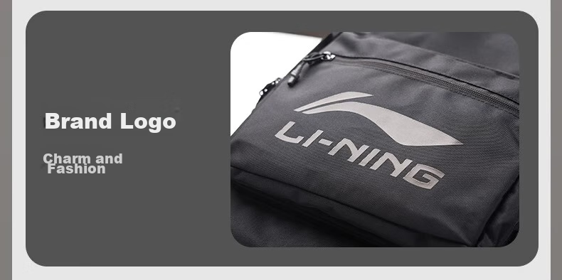 Li-Ning Backpack, Unisex School Bag with Large Capacity, for Middle And High School Students, College Students, Men's Laptop Sports Travel Bag 22