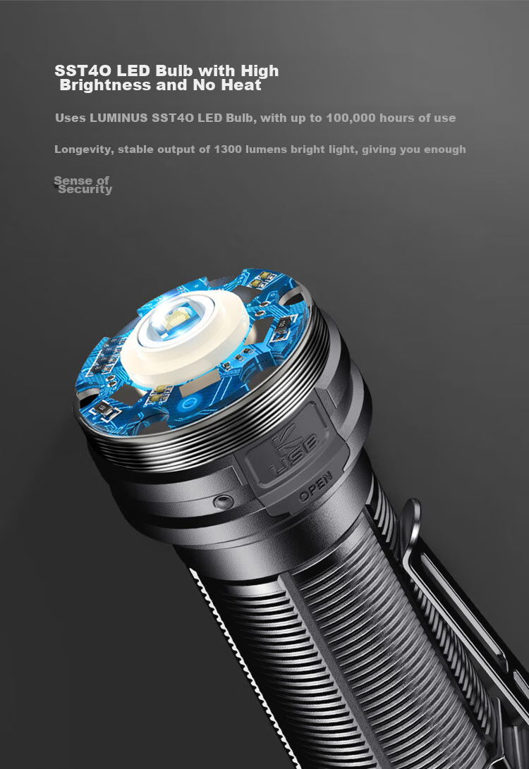 KLARUS EP11 Tactical Flashlight, Self-Defense, High Brightness, Rechargeable, Long Battery Life, Ultra-Bright, Outdoor Portable, Long-Range 3