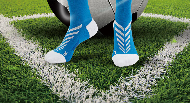 LI-NING Children's Mid-Calf Anti-Slip Soccer Socks Over-the-Knee Professional Men's Football Shin Guard Sports Long Socks Black - M 19