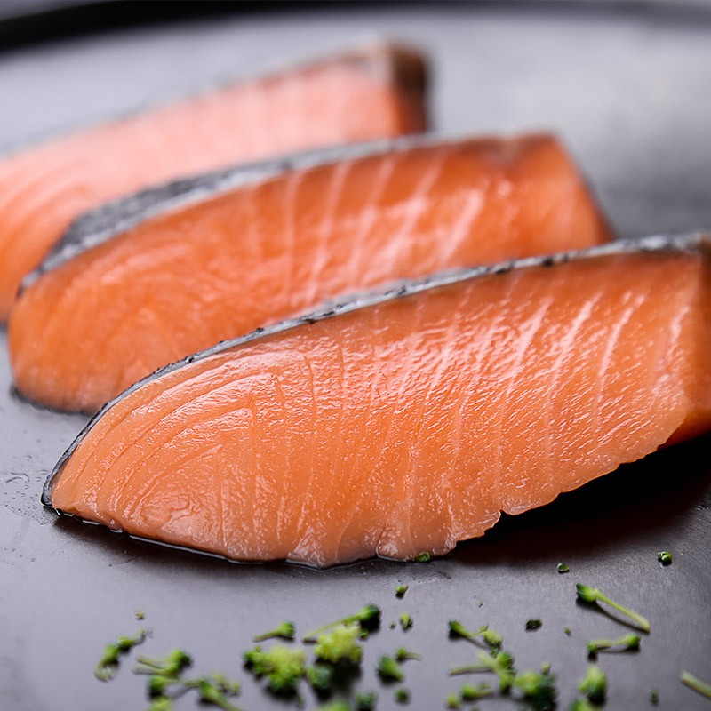 蓝雪冷冻三文鱼柳150g 宝宝儿童装ASC认证去刺去骨大西洋鲑鱼海鲜水产