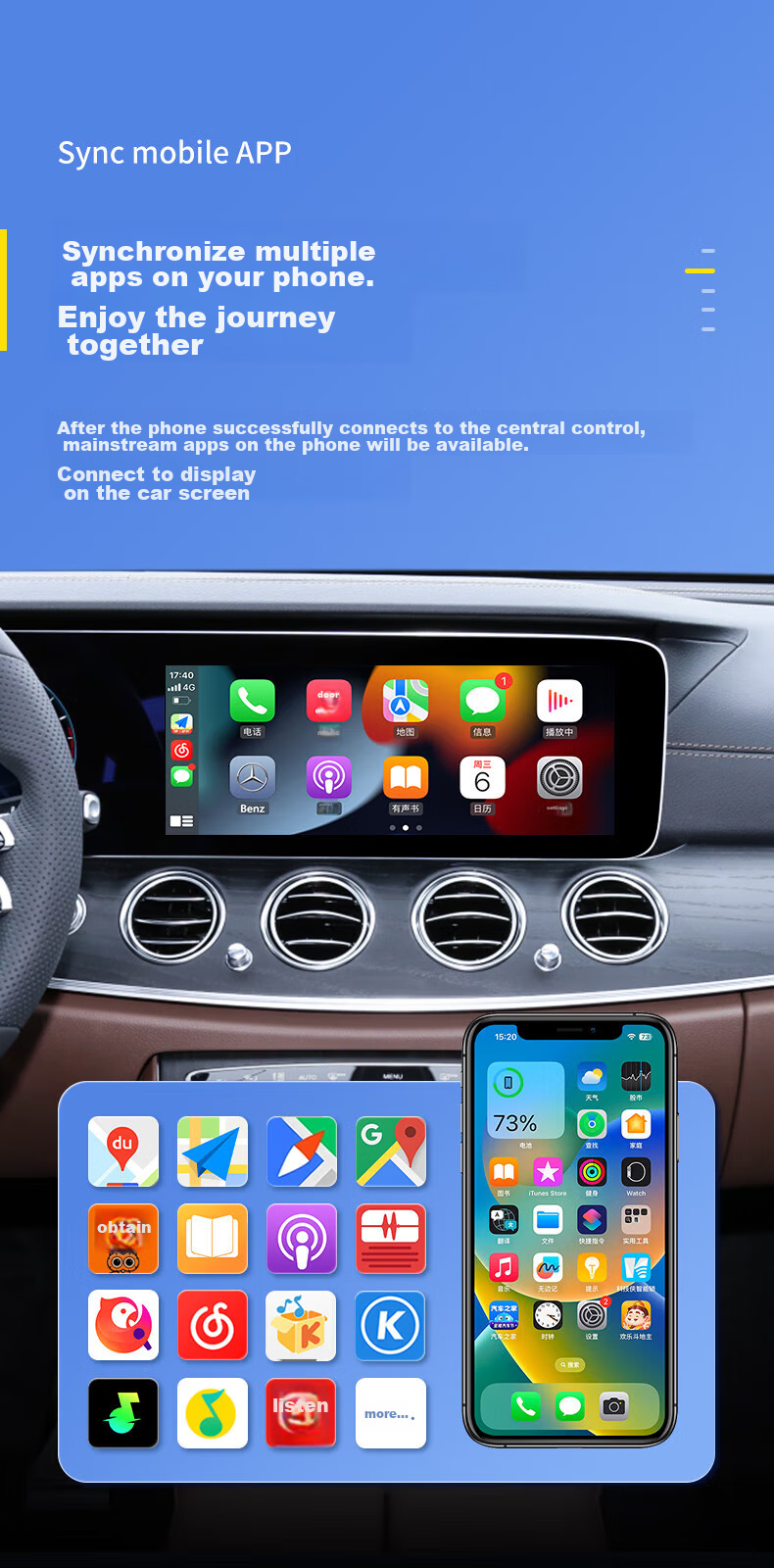 LU XIAN XING Wireless CarPlay Box Compatible with Mercedes-Benz, Audi, Volvo, Buick, Land Rover Smart In-Car Connectivity Box 16