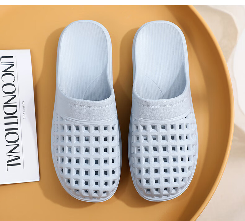 GUOLUOFEI Elderly Non-Slip Slippers Summer Bathroom Sandals for Men and Women Purple Size 35-36 3