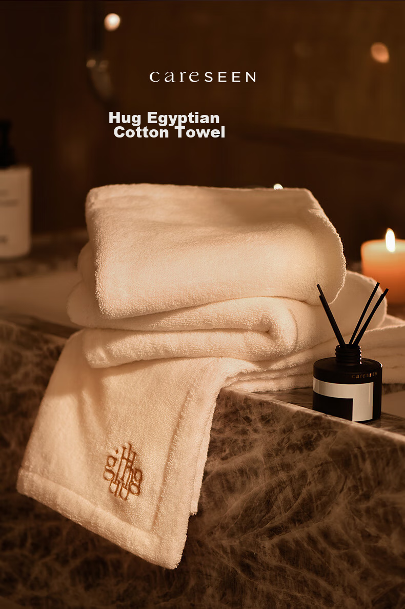 Canasin [Hug Towel] Egyptian Cotton Men's Absorbent Face Towel, Pure Cotton High-End Bath And Sports Towel, 100*50cm 2
